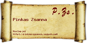 Pinkas Zsanna névjegykártya